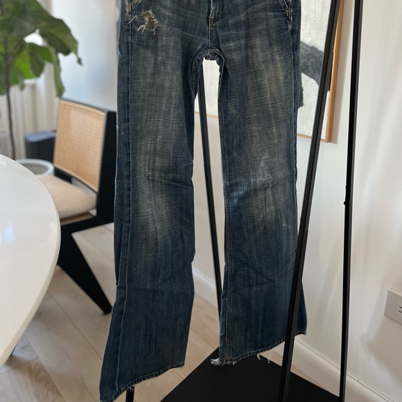 7 For All Mankind Distressed Wide Leg Jeans in Size 26. - Picture 2 of 5